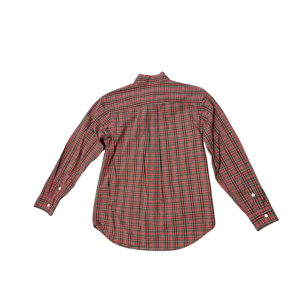 Ralph Lauren Tartan Plaid Long Sleeve Button Up Shirt Size 10-12‎ Preppy Classy